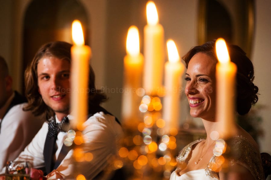 bride and groom laugh during toasts twentieth century club wedding pittsburgh