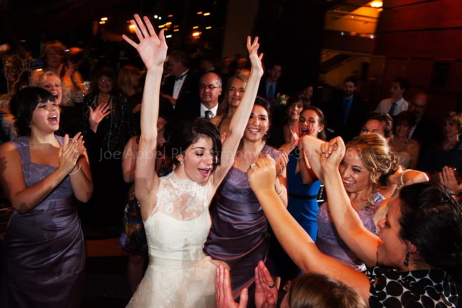 bride dancing with her friends during her wedding reception West Virginia Wedding Photography