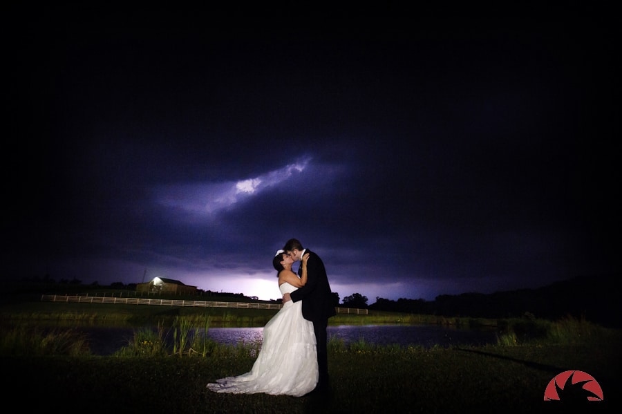 wedding photo rain storm