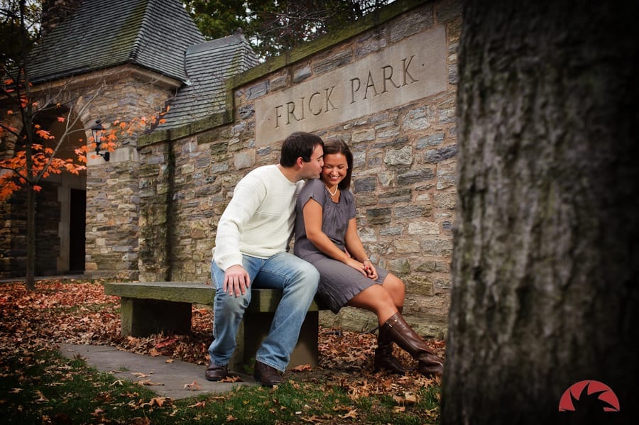 fall foliage engagement portrait photos in pittsburgh pennsylvania