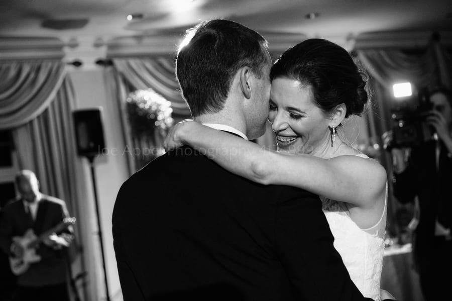 a bride and groom during their first dance