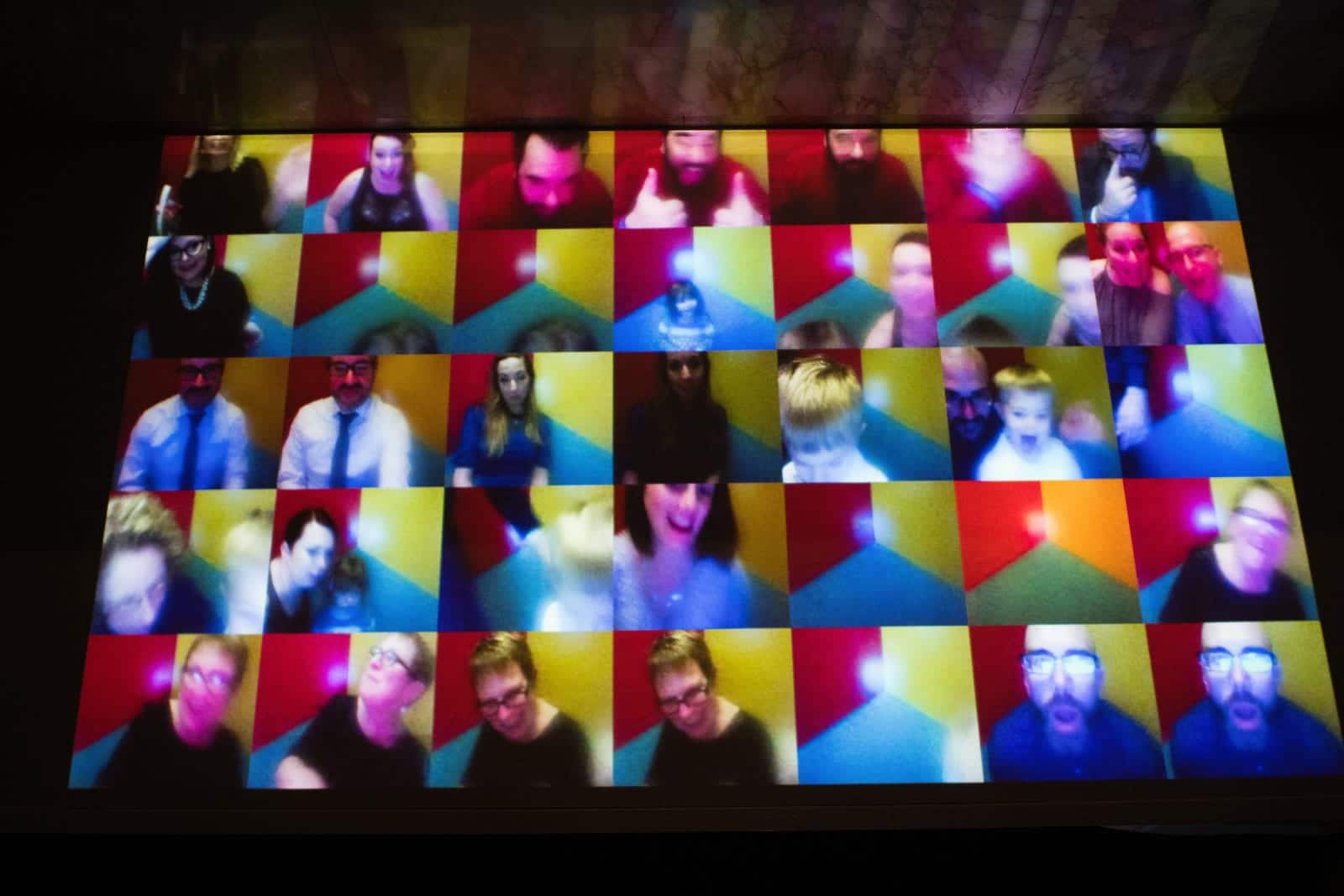 A montage of guests who recorded themselves on the video booth at the Pittsburgh Children's Museum.