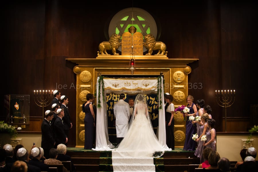 bride and groom under the chuppah for their wedding ceremony West Virginia Wedding Photography