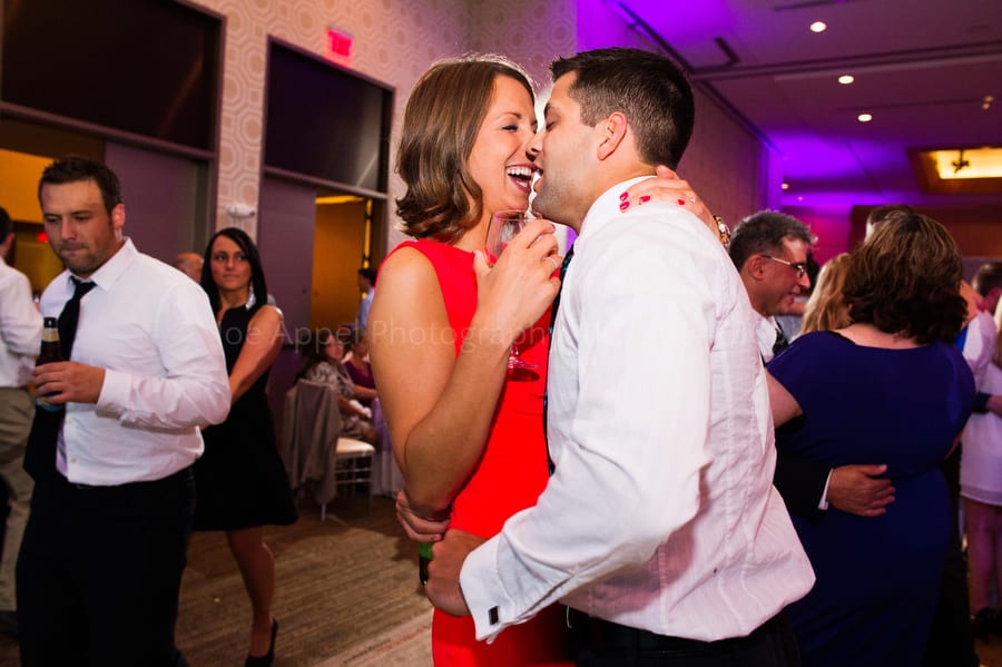a couple dances very close to each other during a wedding reception fairmont pittsburgh wedding
