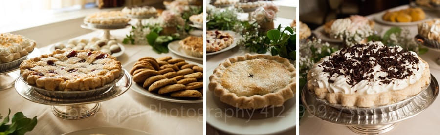 An assortment of pies and cookies on a table at the William Penn Hotel in downtown Pittsburgh.
