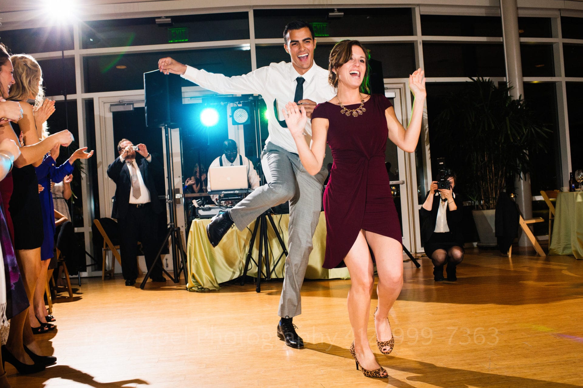 guests dance and laugh Phipps Conservatory Weddings