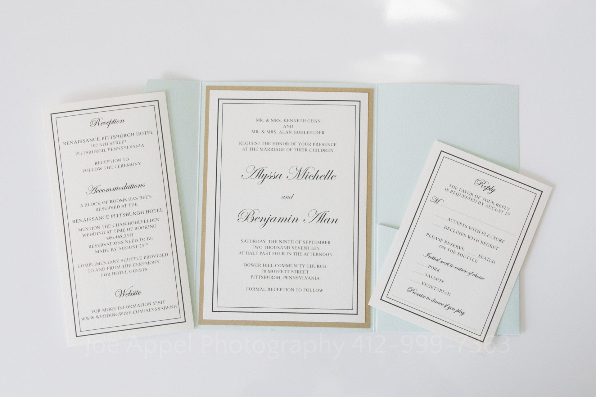 white and gold wedding invitations
