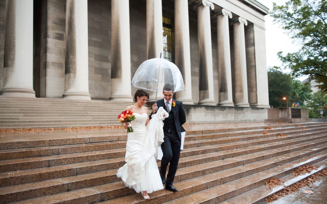 Wedding Photos in the Rain