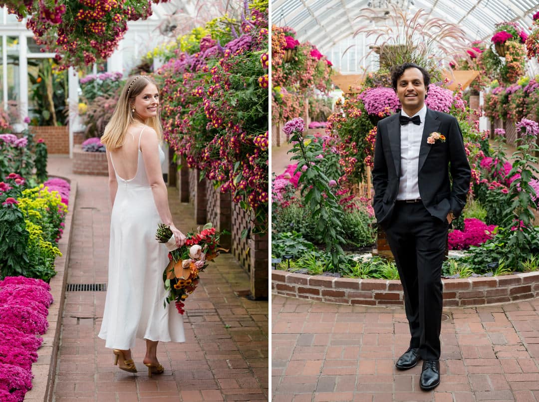 Portraits of a bride and groom at Phipps.