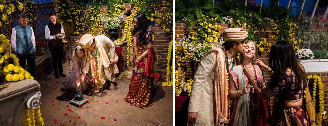 Scenes from an intimate south asian wedding ceremony at Phipps.